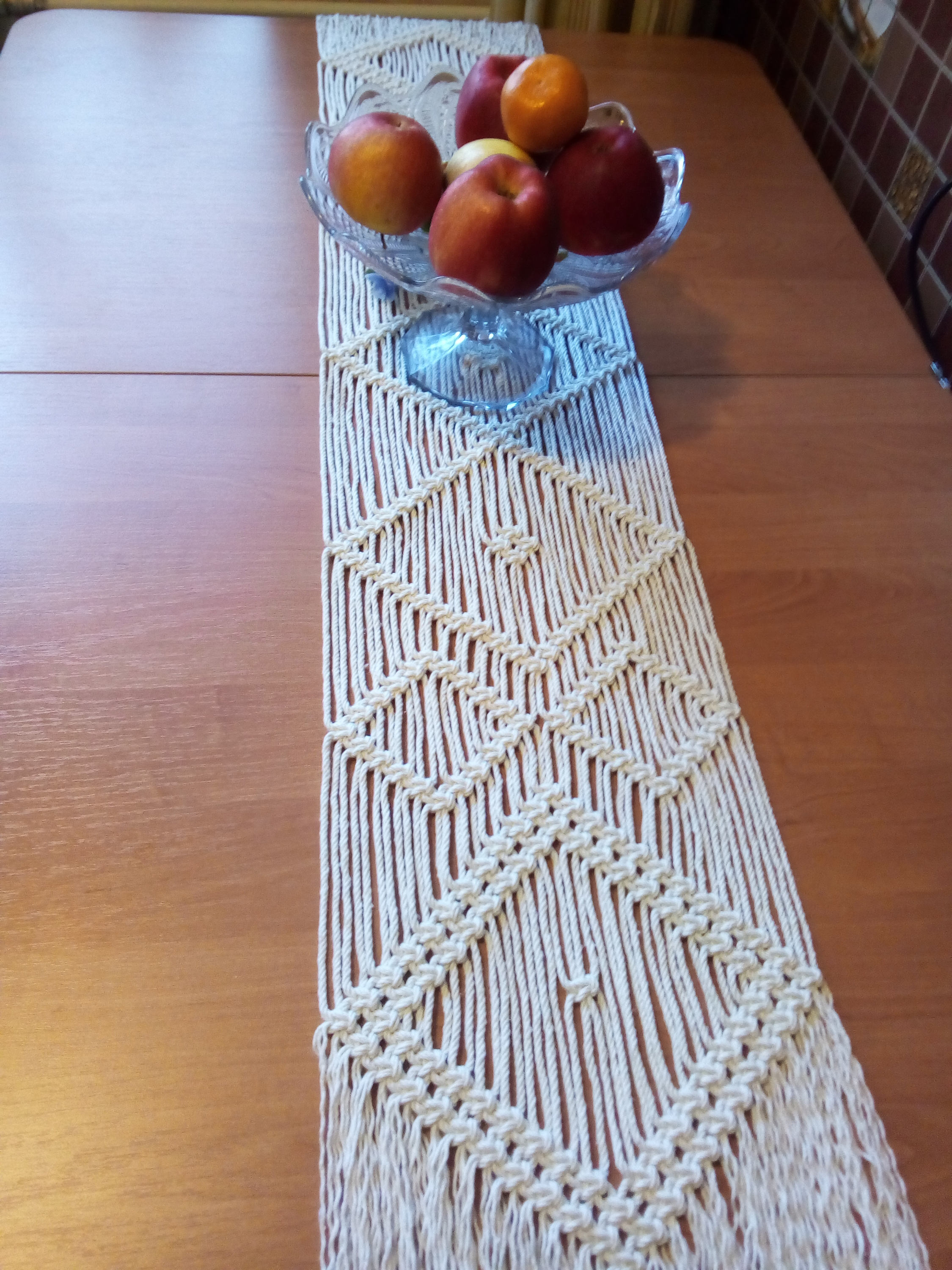 Table Runner Macrame Table Runner Cotton Table Runner Rope Etsy