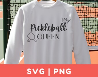 Pickleball SVG Pickleball Queen Graphic for Cricut or Laser Digital File