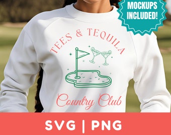 Golf SVG Tees and Tequila Golf Club Digital File