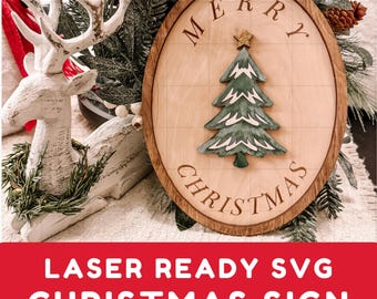 Christmas Sign SVG | Merry Christmas Digital File