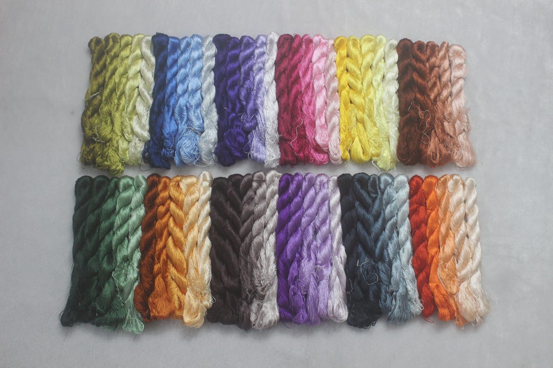 Quality Silk Embroidery Floss, Bulk 60 Skeins Silk Thread, Chinese ...