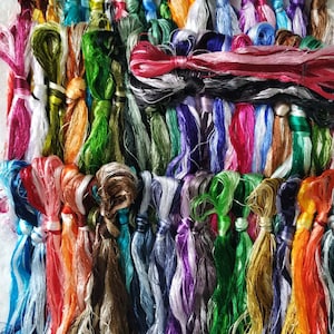 500 colors hand-dyed 100% natural mulberry silk skeins embroidery threads for hand embroidery assorted colors shades