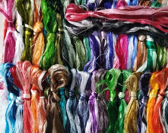 500 colors hand-dyed 100% natural mulberry silk skeins embroidery threads for hand embroidery assorted colors shades
