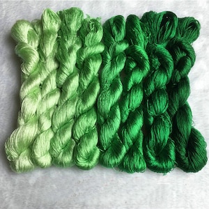 8 skeins hand-dyed 100% natural mulberry silk embroidery floss for hand embroidery pure genuine silk for making silk wrapped flowers #71