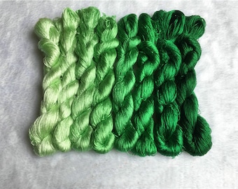 8 skeins hand-dyed 100% natural mulberry silk embroidery floss for hand embroidery pure genuine silk for making silk wrapped flowers #71