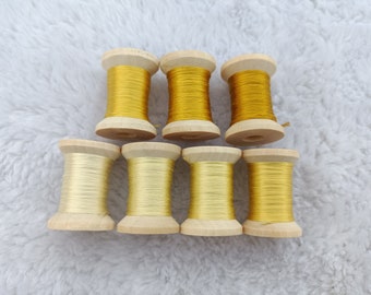 7 spools hand-dyed 100% natural mulberry silk embroidery threads for hand embroidery cross stitch needlepoint #S17T
