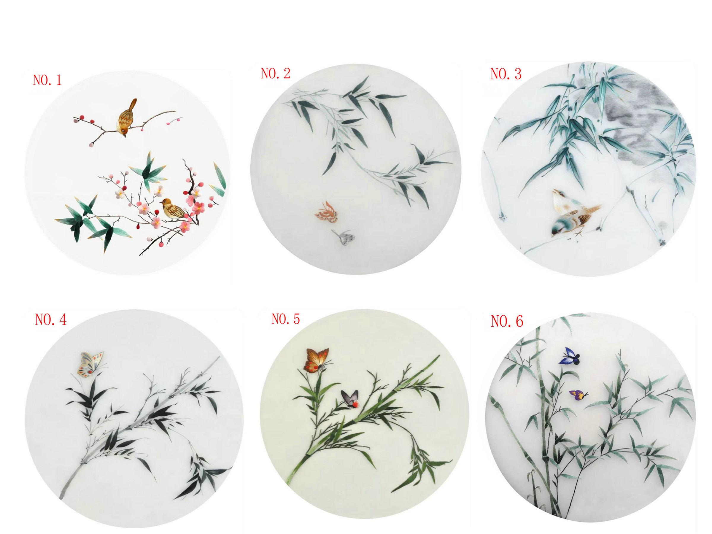 Embroidery Pattern DIY KITS Bamboo and Butterfly Patterm| Suzhou ...