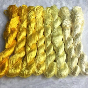 8 skeins hand-dyed 100% natural mulberry silk embroidery floss threads for hand embroidery pure genuine silk hand embroidery silk #75