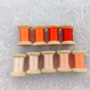 9 spools hand-dyed 100% natural mulberry silk embroidery threads for hand embroidery cross stitch needlepoint #S26T