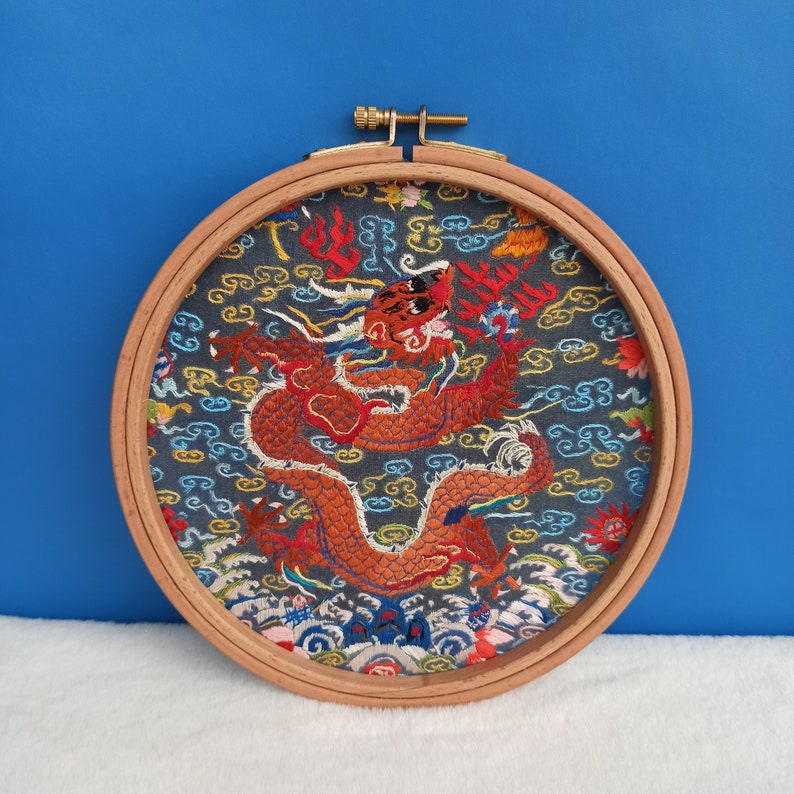 Chinesische Vintage Stickerei Muster Drache Reifen | Etsy