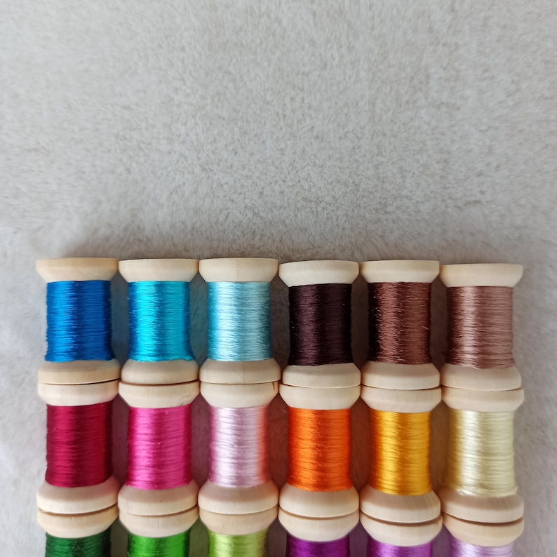 Embroidery silk spools Pack of 30 spools handdyed 100 Etsy