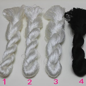 4 skeins hand-dyed 100% natural mulberry silk embroidery floss threads for hand embroidery #88