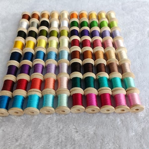 80 spools hand-dyed 100% natural mulberry silk embroidery threads for hand embroidery assorted colors shades