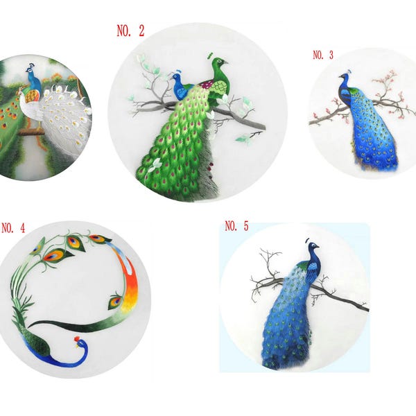 Peacock Embroidery DIY Kit, Chinese Suzhou Silk Art (Unfinished)