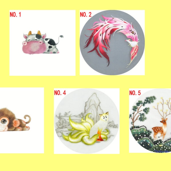 Suzhou Animal Embroidery DIY Kit, Silk Thread Art (Not for Beginners)