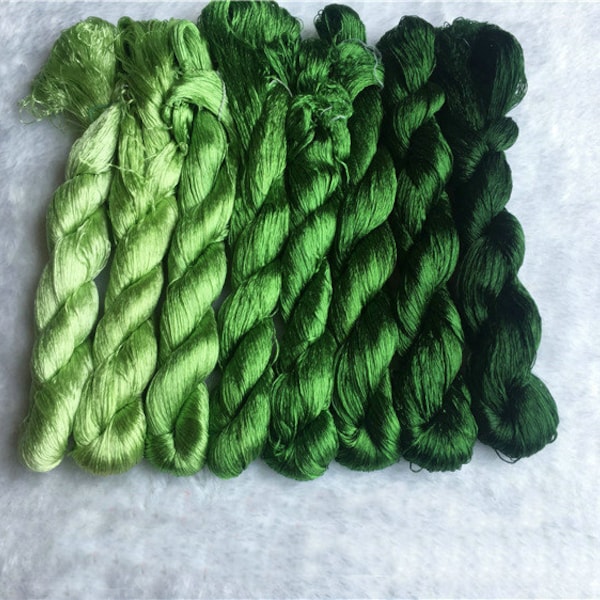 8 skeins hand-dyed 100% natural mulberry silk embroidery floss threads for hand embroidery pure genuine silk hand embroidery silk #109