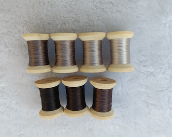 7 spools hand-dyed 100% natural mulberry silk embroidery threads for hand embroidery cross stitch needlepoint #S14T