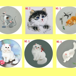 Cat Embroidery designs,mouse embroidery patterms, embroidery DIY kits, unfinished embroidery, Suzhou embroidery