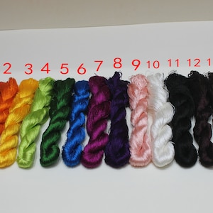14 skeins assorted color hand-dyed 100% natural mulberry silk embroidery threads silk embroidery floss hand embroidery chan-hua#188