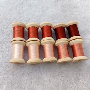 Silk thread brown10 spools natural mulberry silk embroidery threads for hand embroidery cross stitch needlepoint reeled silk #S93T