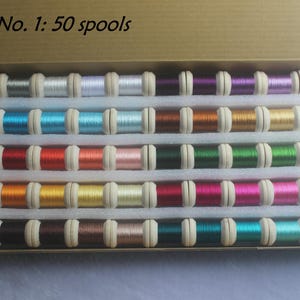 50 spools hand-dyed 100% natural mulberry silk embroidery threads for hand embroidery assorted colors shades