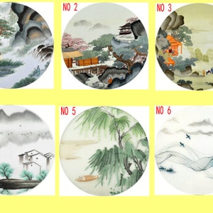 China Suzhou hand embroidery DIY kit unfinished mulberry silk embroidery landscape  Pattern Full Kit Hoop Needle preprint fabric silk yarn