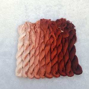 Chinese pure silk thread 10 skeins hand-dyed 100% natural mulberry silk embroidery floss threads for hand embroidery suzhou embroidery #93