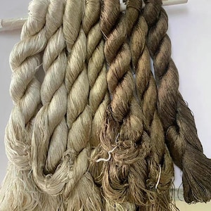 7 skeins hand-dyed 100% natural mulberry silk embroidery floss threads for hand embroidery pure genuine silk color shades #57