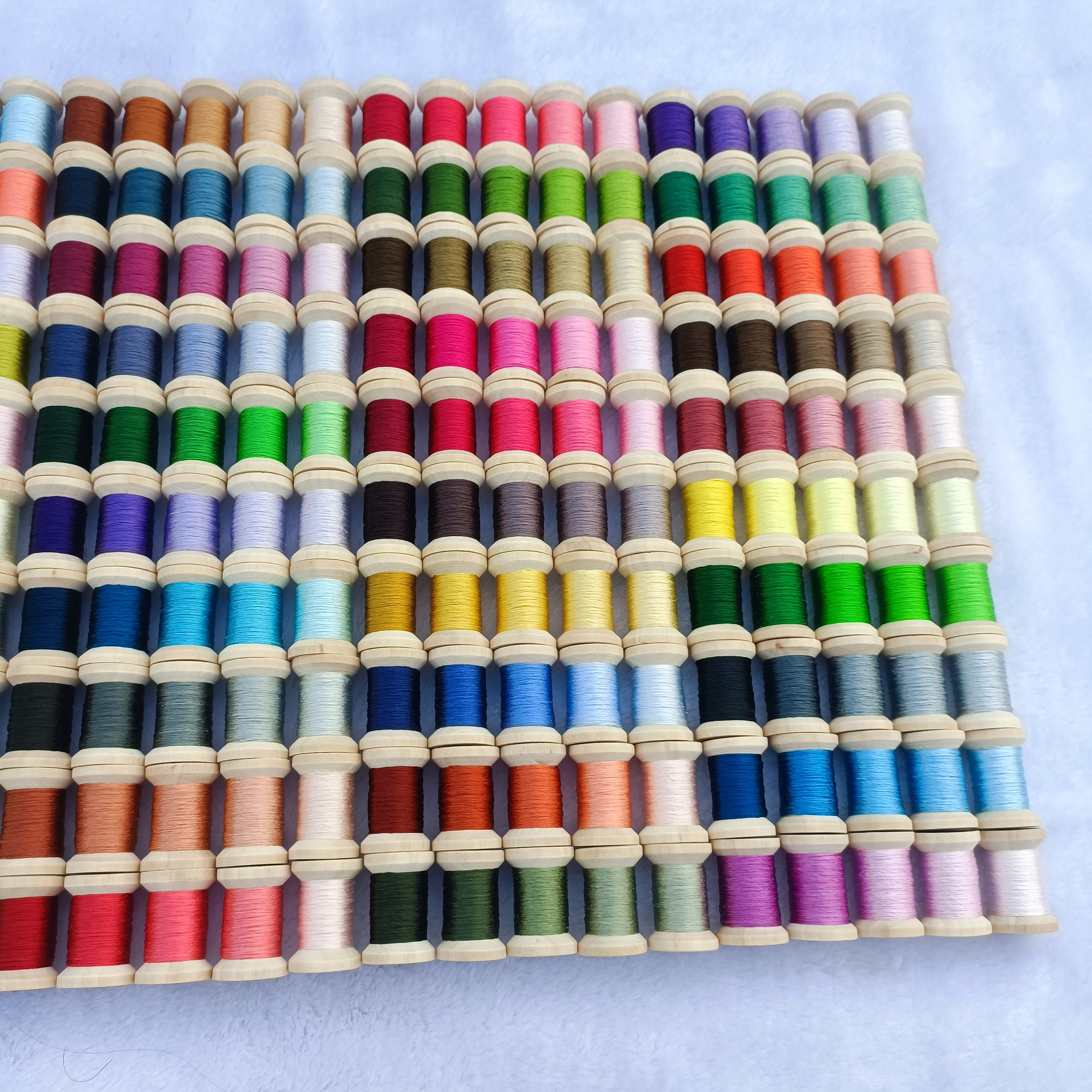 Silk Thread Packs 250 Spools 100% Fine Mulberry Silk Embroidery Threads ...