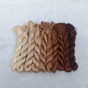 Chinese pure silk thread 10 skeins hand-dyed 100% natural mulberry silk embroidery floss threads for hand embroidery suzhou embroidery #125