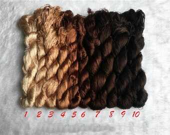 Silk thread sets | 10 skeins hand-dyed mulberry silk | embroidery silk floss | silk thread for hand embroidery | purely silk thread #06
