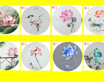 Suzhou hand embroidery DIY kit unfinished mulberry silk embroidery water lily Flower Pattern Full Kit Hoop Needle preprint fabric silk yarn