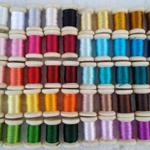 50 spools hand-dyed 100% natural mulberry silk embroidery threads for hand embroidery assorted colors shades