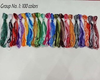 100 colors hand-dyed 100% natural mulberry silk skeins embroidery threads silk embroidery thread assorted colors shades mostly used colors