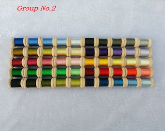 50 spools hand-dyed 100% natural mulberry silk embroidery threads for hand embroidery assorted colors shades