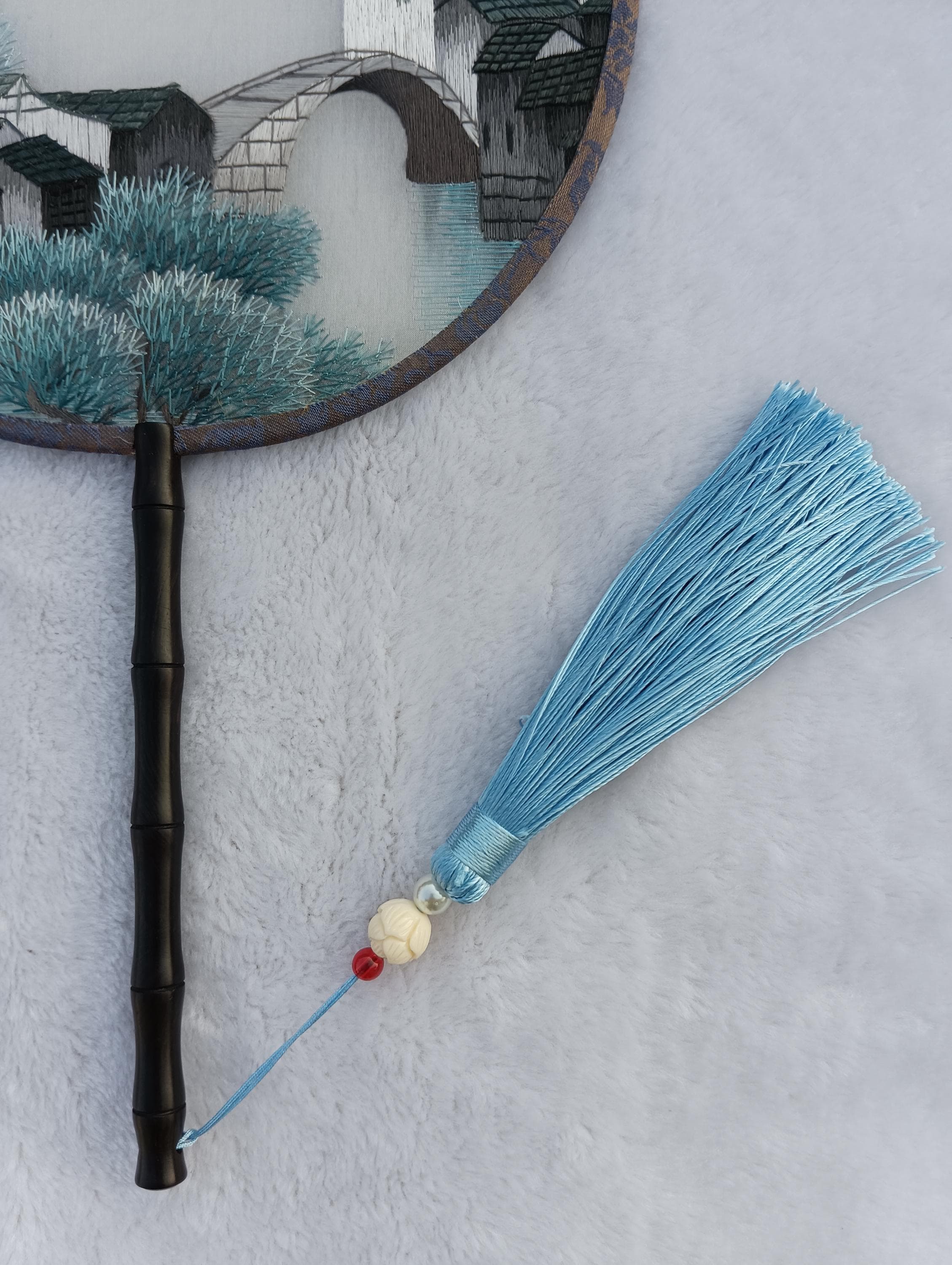 Suzhou Fan Handmade Embroidery Double-sided Chinese Hand Embroidery Art ...