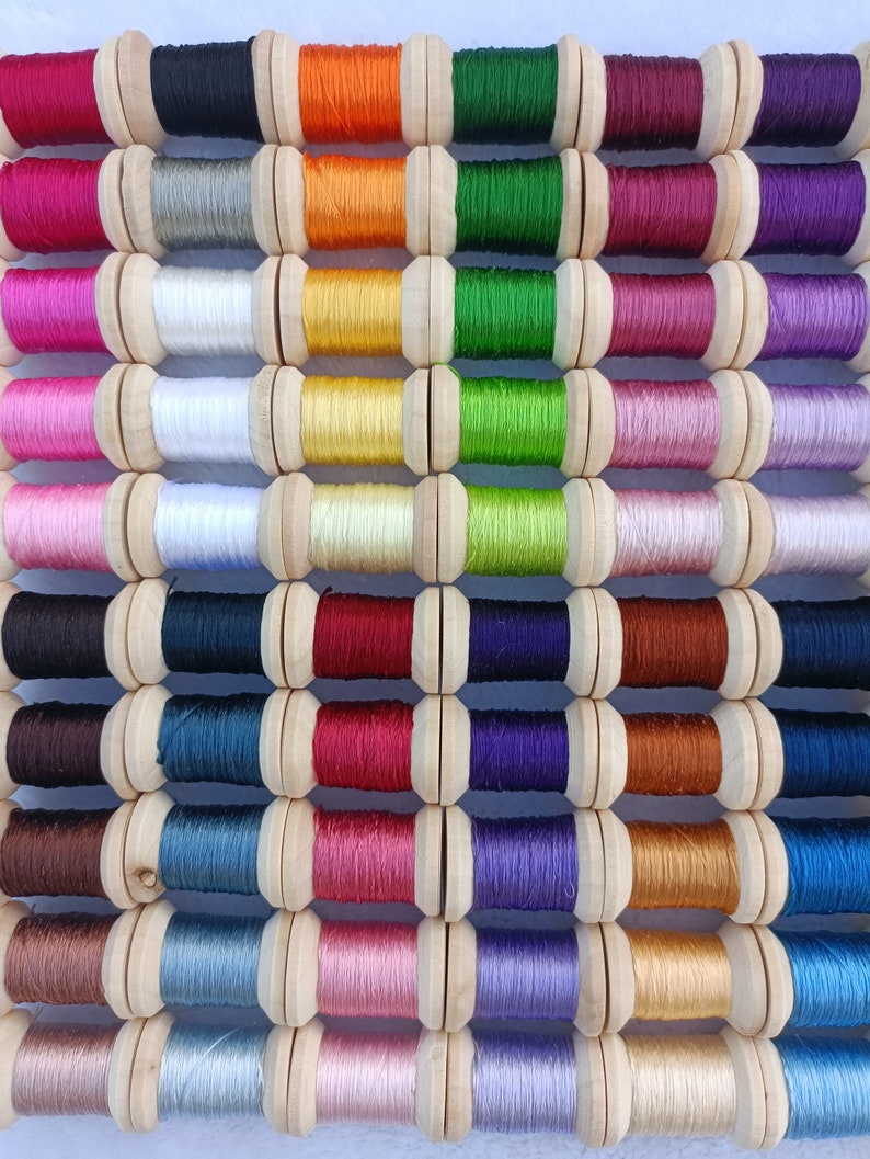 Silk Thread Packs 120 Spools 100% Fine Mulberry Silk Embroidery Threads ...