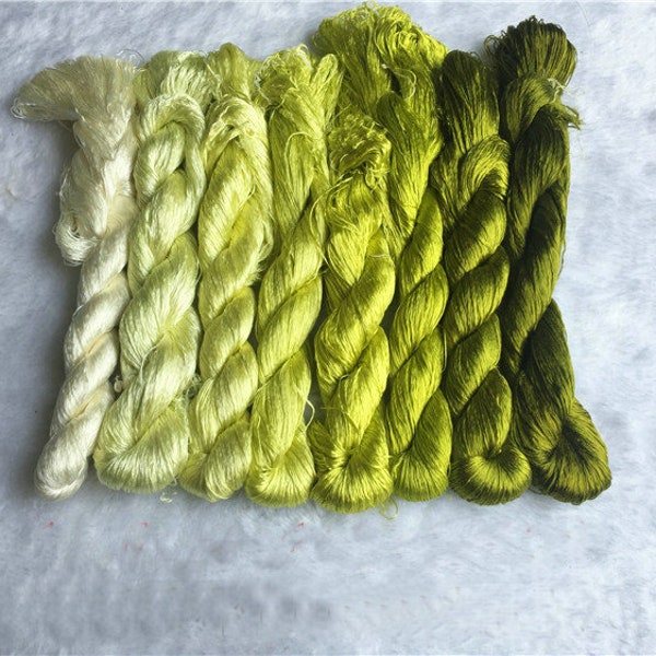 8 skeins hand-dyed 100% natural mulberry silk embroidery floss threads for hand embroidery pure genuine silk hand embroidery silk #99