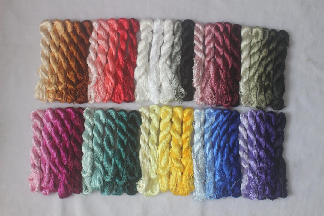Quality Silk Embroidery Floss, Bulk 50 Skeins Silk Thread, Chinese ...