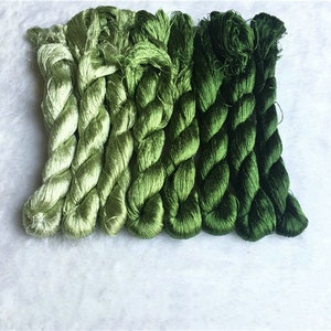 8 skeins hand-dyed 100% natural mulberry silk embroidery floss threads for hand embroidery pure genuine silk hand embroidery silk #45