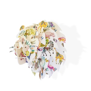 Lion Head with Jungle print | Faux lion head | flatpacked | Kids room decor
