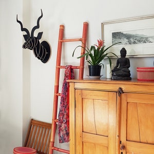 African Kudu Head Black / Wall Decor / 3 dimensional