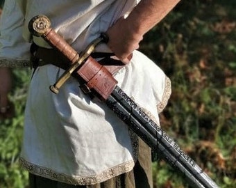 Leather Sword Sheath + Belt: Customizable Sword size for LARP, Cosplay & Reenactment