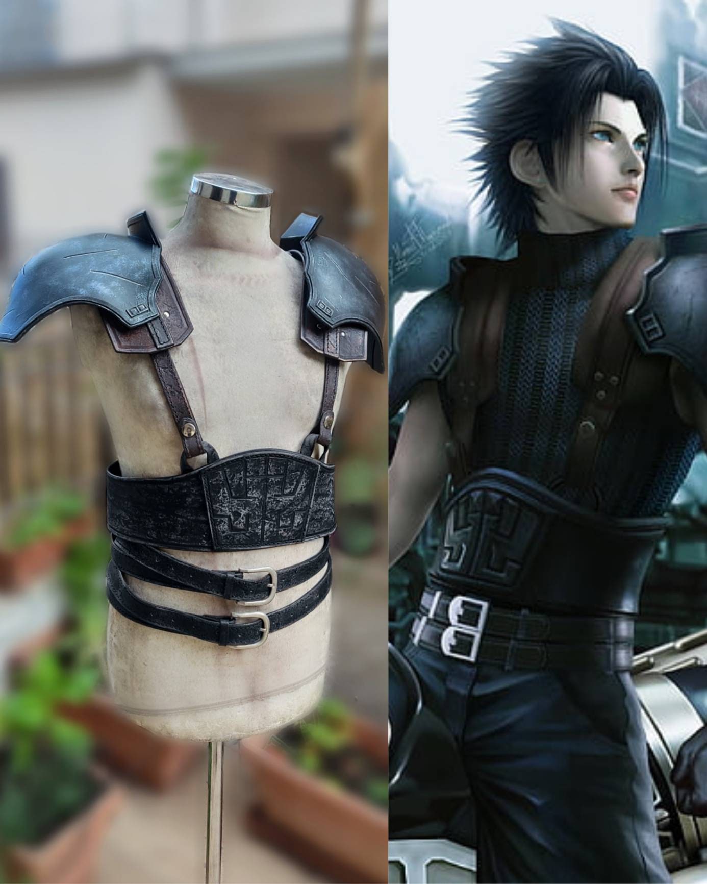 Zack Fair Final Fantasy VII Cosplay in High Quality Leather