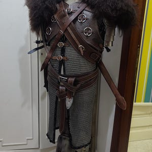 Handmade Leather Witcher Armor: Geralt of Rivia, Bear / Ursine School Armor Accessories image 18