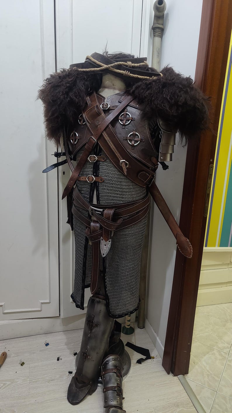 Handmade Leather Witcher Armor: Geralt of Rivia, Bear / Ursine School Armor Accessories image 18