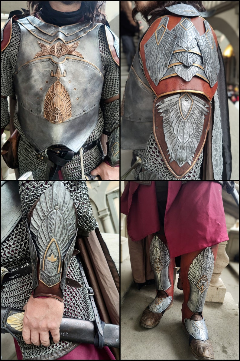 Aragorn Armor Handmade Custom leather full coronation armor LOTR Return of the King image 8