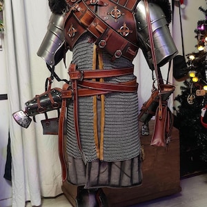 Handmade Leather Witcher Armor: Geralt of Rivia, Bear / Ursine School Armor Accessories image 2