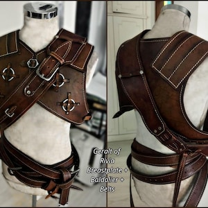 Handmade Leather Witcher Armor: Geralt of Rivia, Bear / Ursine School Armor Accessories image 7