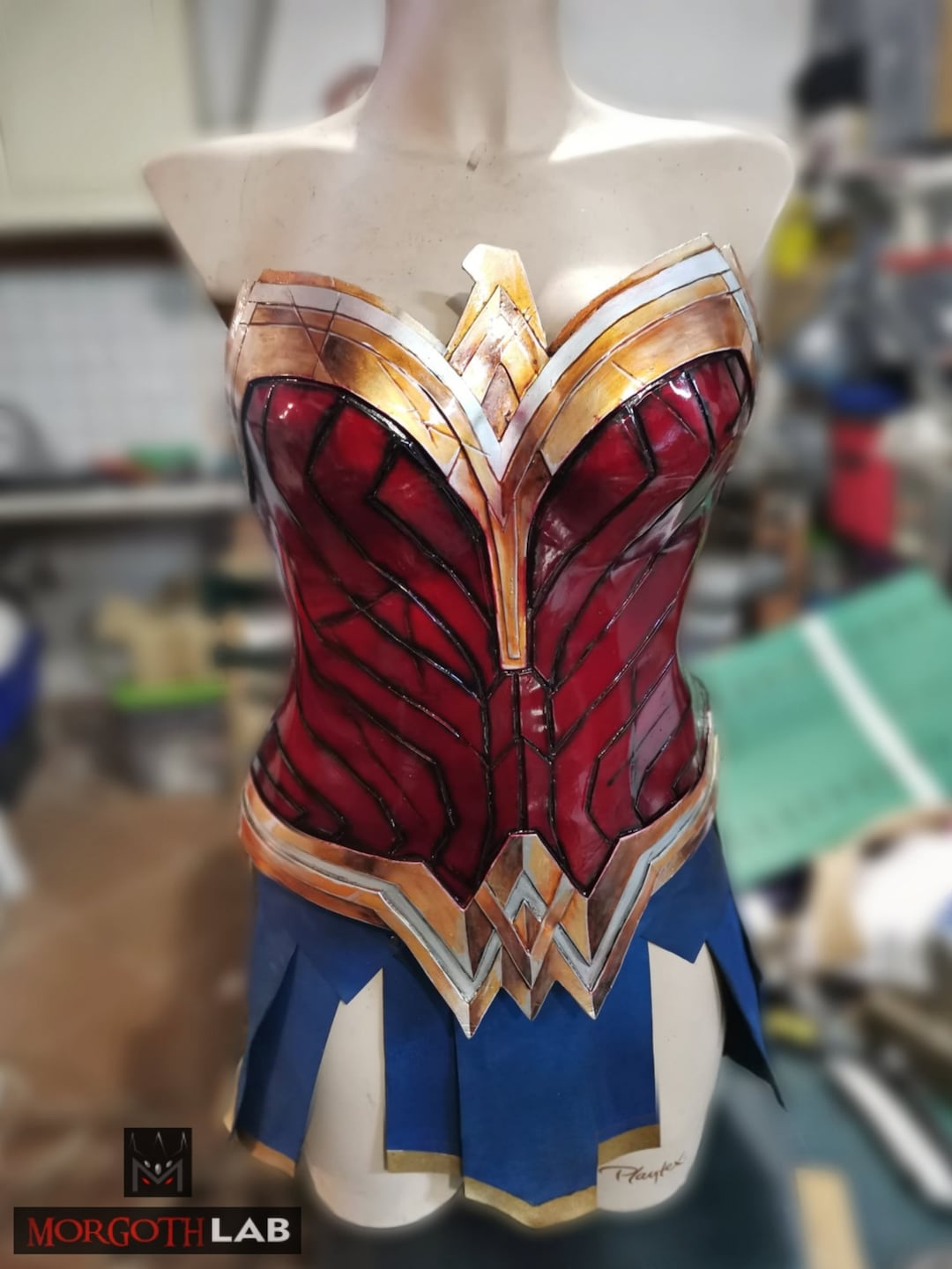 Wonder Woman Cosplay Costume Made From EVA and Leather